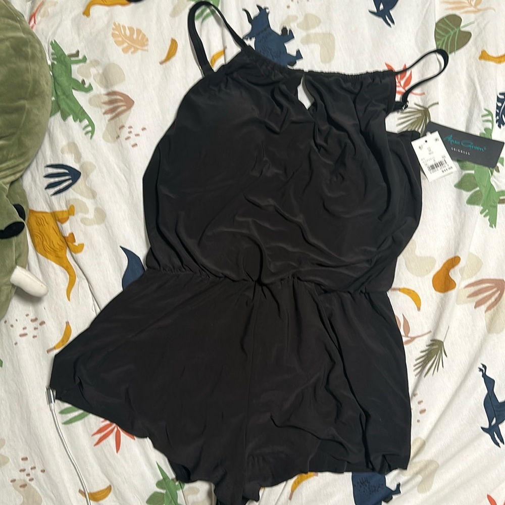 One piece romper bathing suit